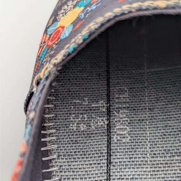 Chaco Ionia Canvas Loafers Womens 7.5 Navy Floral Slip On Sneakers Boho Cottage - Picture 8 of 9